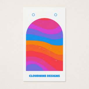 Rainbow Wave Earring Necklace Jewellery Display Ca