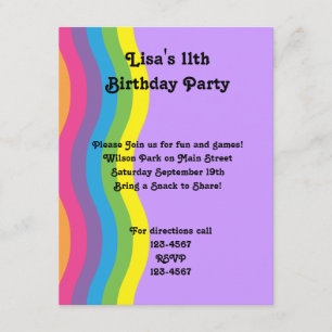 Rainbow Wave Invitation