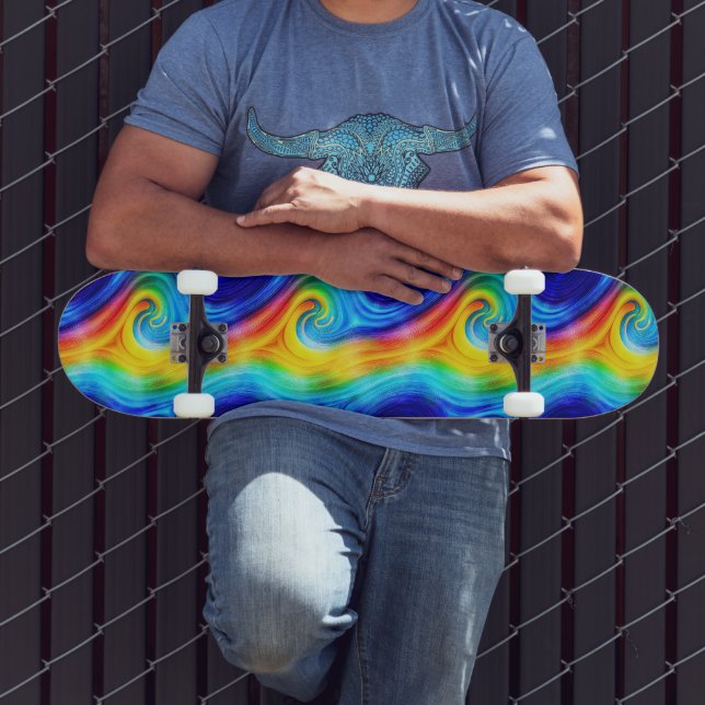Rainbow Wave Skateboard Deck (Outdoor 3)