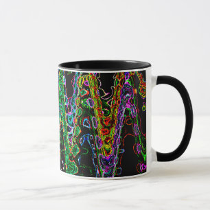 Rainbow Waveforms Abstract Art Mug
