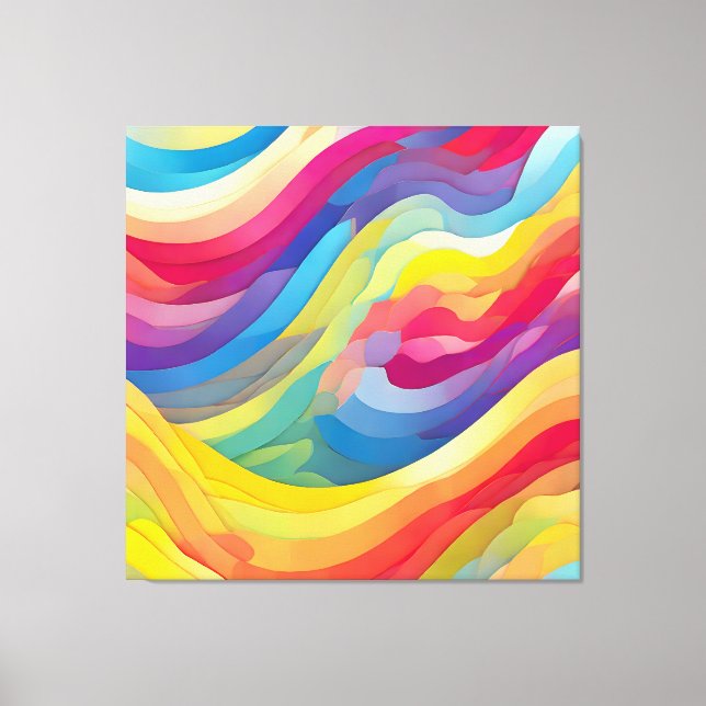 Rainbow Waves Canvas Print (Front)