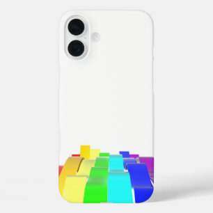 Rainbow waves iPhone 16 plus case