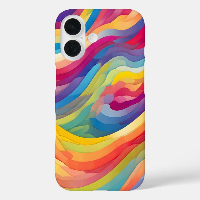 Rainbow Waves Case-Mate iPhone Case (Back)