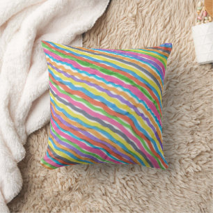 Rainbow Waves Cushion