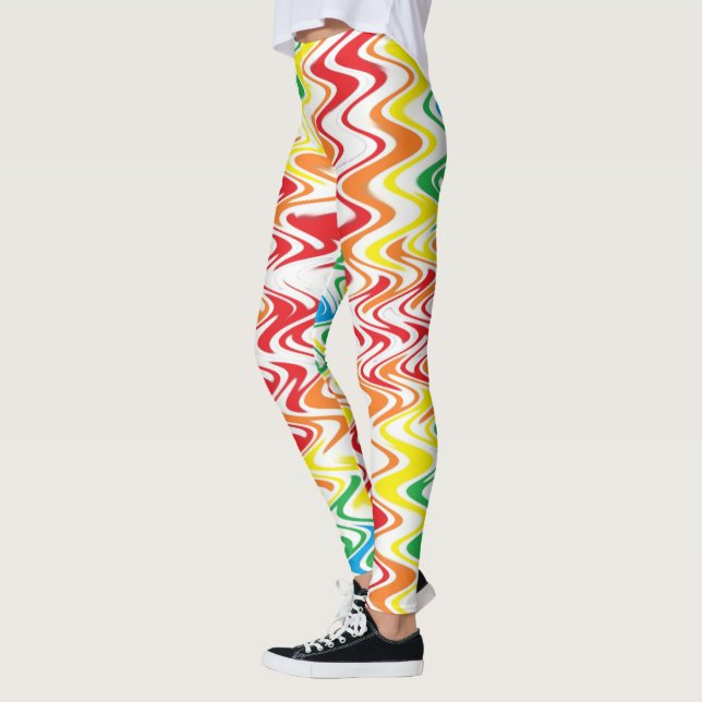 Rainbow Waves Leggings (Left)
