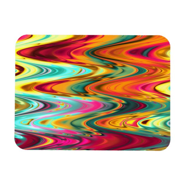 Rainbow Waves Magnet (Horizontal)