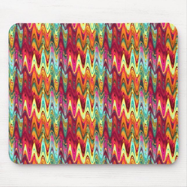 Rainbow Waves Mouse Mat (Front)