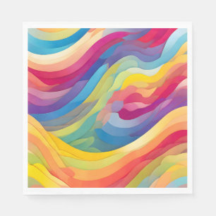 Rainbow Waves Napkin