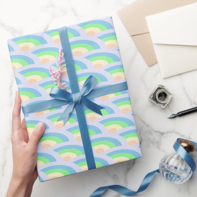 rainbow Waves Pastel Wrapping Paper (Gifting)