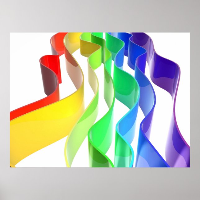 Rainbow waves poster (Front)