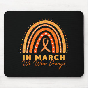 Rainbow We Wear Orange Multiple Sclerosis Awarenes Mouse Mat