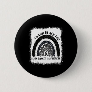 Rainbow Wear Black For Skin Cancer Awareness Month 6 Cm Round Badge