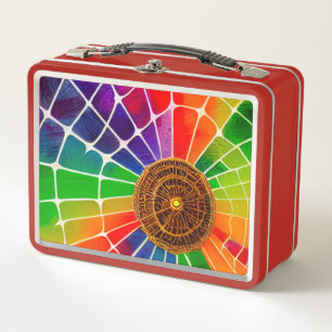 Rainbow Web Metal Lunch Box