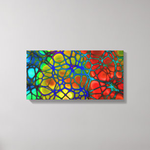 rainbow web wrapped canvas