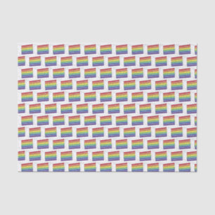 Rainbow Wedding Cake Slice Purple Heart LGBT Gay Tissue Paper