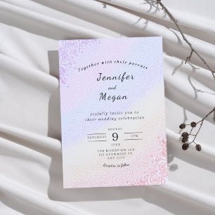 Rainbow Wedding Invitation