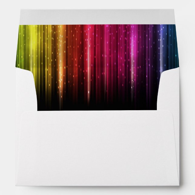 Rainbow Wedding Invitation Envelope Inside Print (Back (Bottom))