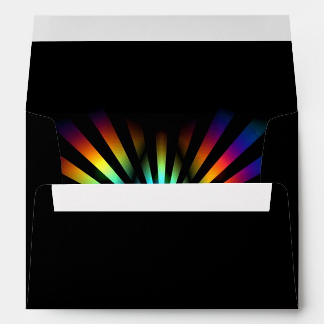 Rainbow Wedding Invitation Envelope Inside Print (Back (Bottom))