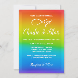 Rainbow Wedding Invitations