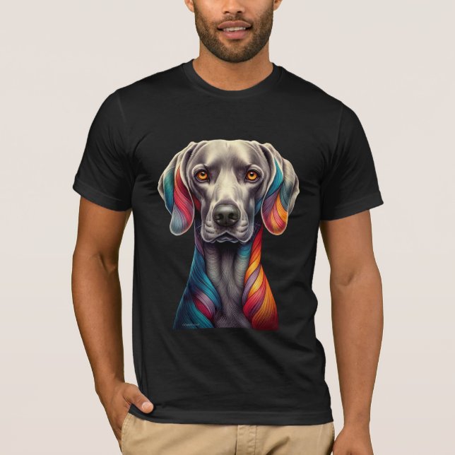 Rainbow Weimaraner T-Shirt (Front)