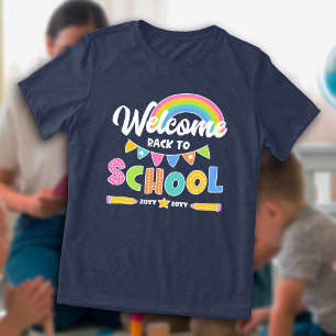 Rainbow Welcome Back to School With Year Tri-Blend Shirt