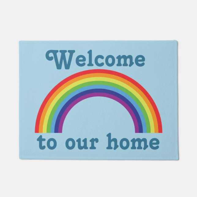 Rainbow, Welcome to our home Doormat (Front)