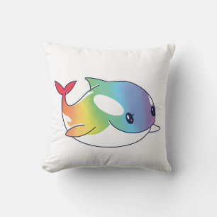 Rainbow Whale Cushion