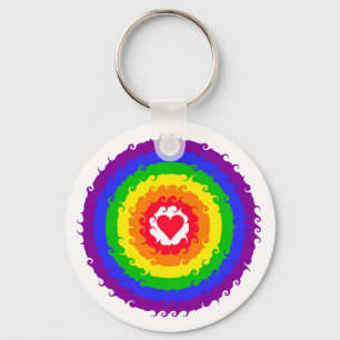 Rainbow Wheel keychain