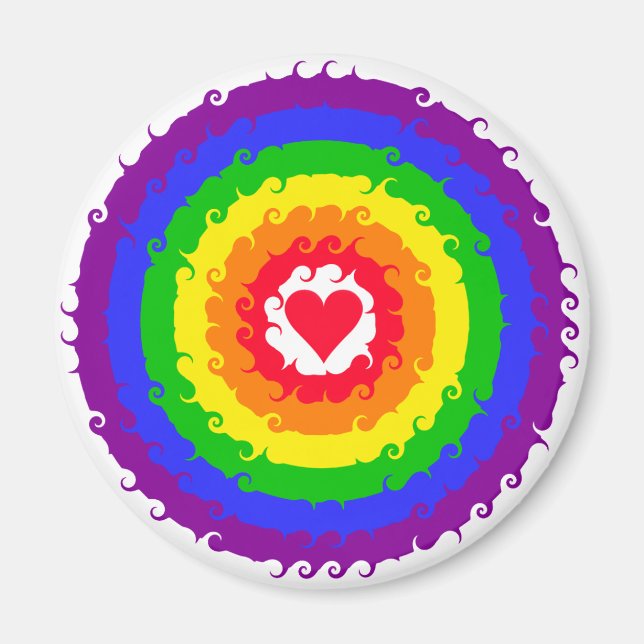 Rainbow Wheel magnet (Front)