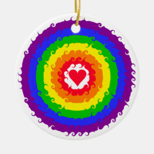 Rainbow Wheel ornament