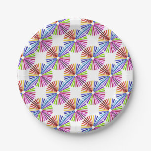 Rainbow Wheel Paper Plate