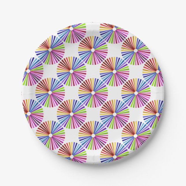 Rainbow Wheel Paper Plate (Front)