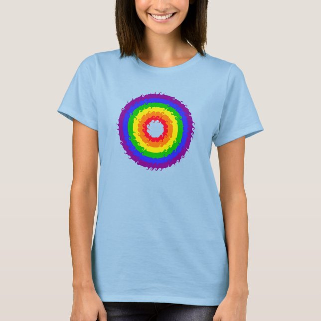 Rainbow Wheel shirt - choose style & color (Front)