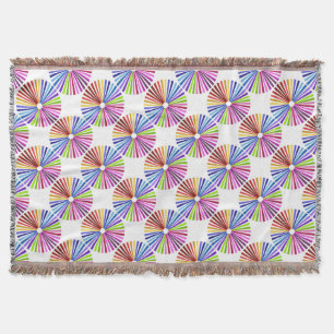 Rainbow Wheel Throw Blanket