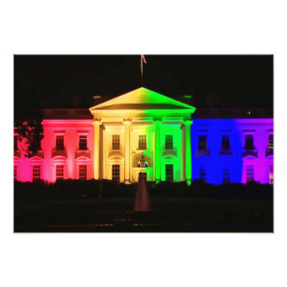 Rainbow White House Photo Print