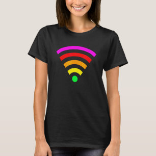 Rainbow Wifi Symbol Pride Lgbtqa Queer Gay Lesbia T-Shirt