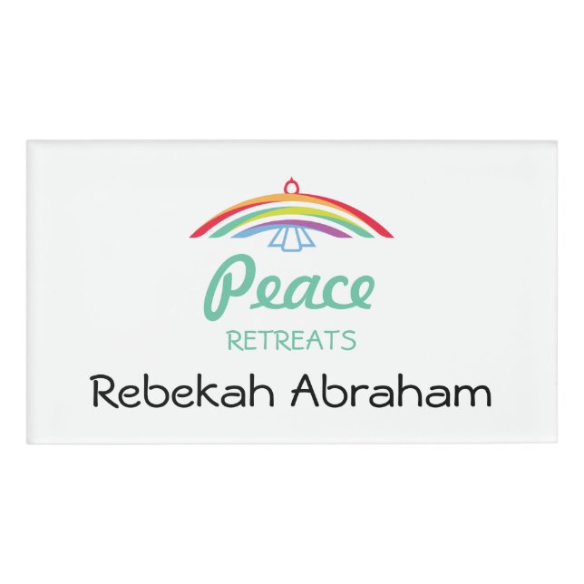 Rainbow Winged Dove (sharp / full colour) Name Tag (Front)