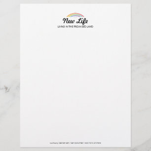 Rainbow Winged Dove (soft) Letterhead Design