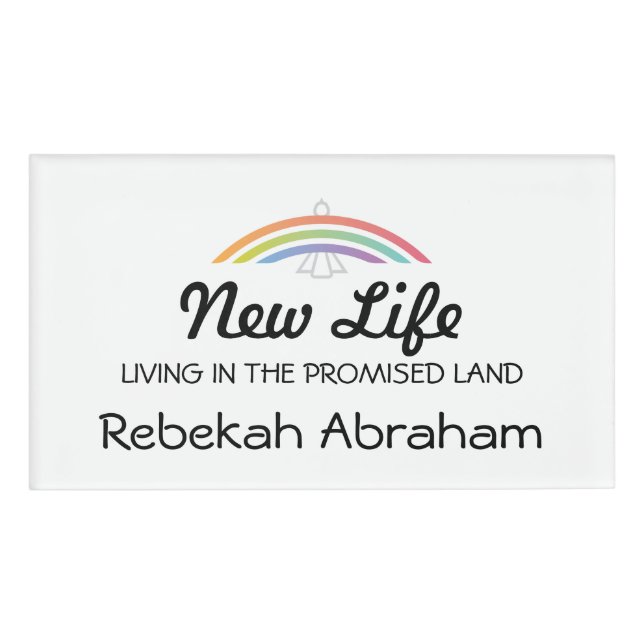 Rainbow Winged Dove (soft) Name Tag (Front)