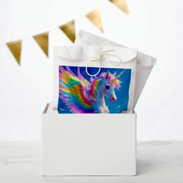 Rainbow Winged Prancing Unicorn Favour Bags (Creator Uploaded)