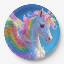 Rainbow Winged Prancing Unicorn 