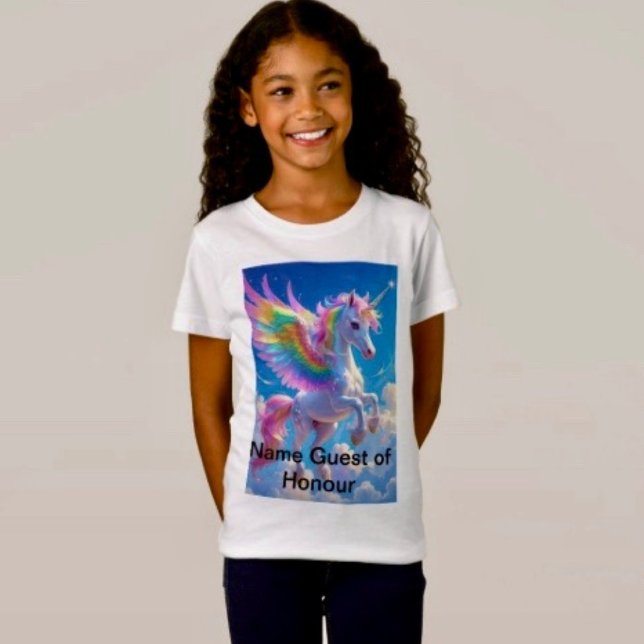 Rainbow Winged Prancing Unicorn  T-Shirt (Comfy tri-blend women’s tee feminine fit, scoop neck, short sleeves, relaxed fit.  
)