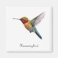Rainbow Wings: Vibrant Hummingbird Art, custom