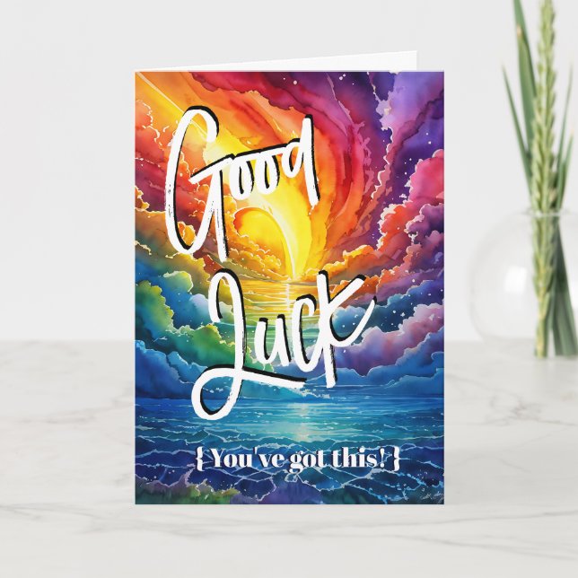 Rainbow Wishes: Good Luck You've Got This! exam Card (Front)