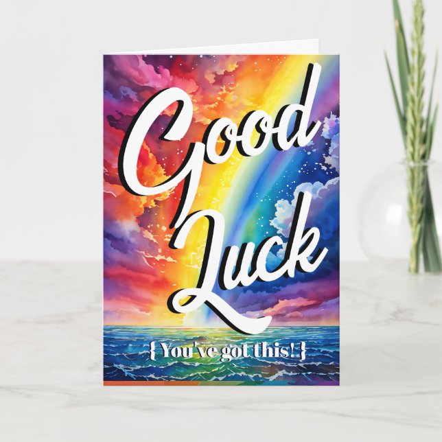 Rainbow Wishes: Good Luck You've Got This! exam Card (Front)