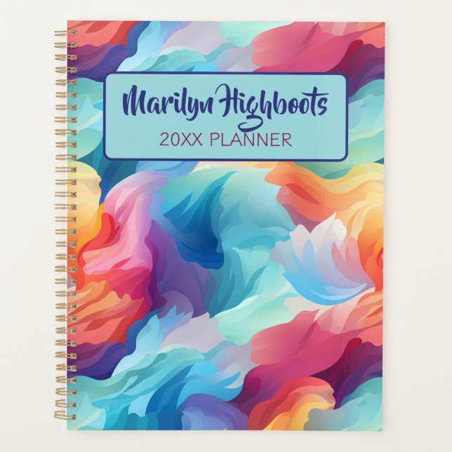 Rainbow Wisps Planner (Front)