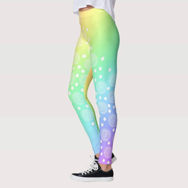 Rainbow with Circles Leggings (Left)