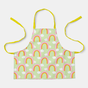 Rainbow with Cloud Light Green Apron