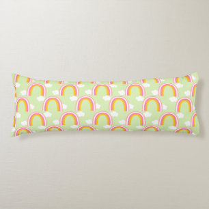 Rainbow with Cloud Light Green Body Cushion