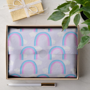 Rainbow with Cloud Light Purple Tissue Paper